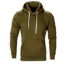 Hirigin Autumn Men Casual Long Sleeve Front Pocket Soft Cotton Plain Zipper Pullover Hoodies Sweatshirts Running Wear