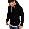 Hirigin Autumn Men Casual Long Sleeve Front Pocket Soft Cotton Plain Zipper Pullover Hoodies Sweatshirts Running Wear