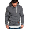Hirigin Autumn Men Casual Long Sleeve Front Pocket Soft Cotton Plain Zipper Pullover Hoodies Sweatshirts Running Wear