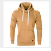 Hirigin Autumn Men Casual Long Sleeve Front Pocket Soft Cotton Plain Zipper Pullover Hoodies Sweatshirts Running Wear