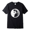 XIN YI Men's T-shirt100% cotton casual short sleeve Astronaut space climbing print o-neck knitted comfortable Fabric Men T-shirt