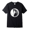 XIN YI Men's T-shirt100% cotton casual short sleeve Astronaut space climbing print o-neck knitted comfortable Fabric Men T-shirt