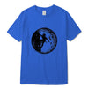XIN YI Men's T-shirt100% cotton casual short sleeve Astronaut space climbing print o-neck knitted comfortable Fabric Men T-shirt