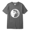 XIN YI Men's T-shirt100% cotton casual short sleeve Astronaut space climbing print o-neck knitted comfortable Fabric Men T-shirt