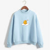 2019 Kawaii cute Strawberry Gudetama Hoodie  print Harajuku sweatshirt Lazy egg Fleece Pullover Hoodie Autumn Hoodie Sweatshirt