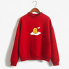 2019 Kawaii cute Strawberry Gudetama Hoodie  print Harajuku sweatshirt Lazy egg Fleece Pullover Hoodie Autumn Hoodie Sweatshirt