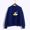 2019 Kawaii cute Strawberry Gudetama Hoodie  print Harajuku sweatshirt Lazy egg Fleece Pullover Hoodie Autumn Hoodie Sweatshirt