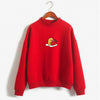2019 Kawaii cute Strawberry Gudetama Hoodie  print Harajuku sweatshirt Lazy egg Fleece Pullover Hoodie Autumn Hoodie Sweatshirt