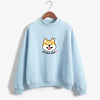 shiba inu" sweatshirt Cartoon Shiba Inu Hoodie Pastel Kawaii Sweatshirt Shiba Inu sleeping hoody