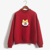 shiba inu" sweatshirt Cartoon Shiba Inu Hoodie Pastel Kawaii Sweatshirt Shiba Inu sleeping hoody