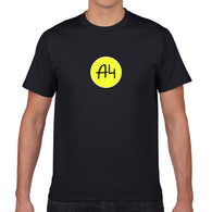 mens o-neck t shirts 100% cotton new merch round а4 LOGO print casual men's tops men T-shirt short sleeve men мерч a4 tshirts