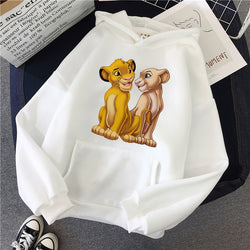 velvet winter autumn Casual Harajuku Female Sweatshirt Lion King Hoodies Cotton Funny Womens Hoodies Pullover Women Clothes