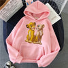 velvet winter autumn Casual Harajuku Female Sweatshirt Lion King Hoodies Cotton Funny Womens Hoodies Pullover Women Clothes