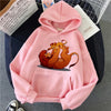 velvet winter autumn Casual Harajuku Female Sweatshirt Lion King Hoodies Cotton Funny Womens Hoodies Pullover Women Clothes