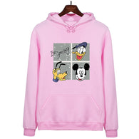 oversized Pink Cartoon Women Hoodies Print Casual Loose Pullover For Girls Long Sleeve animal Sweatshirt Fashion clothes Tops