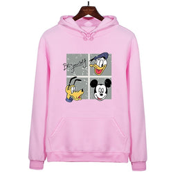 oversized Pink Cartoon Women Hoodies Print Casual Loose Pullover For Girls Long Sleeve animal Sweatshirt Fashion clothes Tops