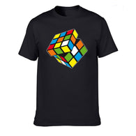 2020 New Men's High Quality Rubik's Cube T Shirt Casual t shirt Men 100% Cotton Short Sleeve O-Neck Plus Size Quality Tops Tees