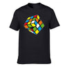 2020 New Men's High Quality Rubik's Cube T Shirt Casual t shirt Men 100% Cotton Short Sleeve O-Neck Plus Size Quality Tops Tees