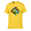 2020 New Men's High Quality Rubik's Cube T Shirt Casual t shirt Men 100% Cotton Short Sleeve O-Neck Plus Size Quality Tops Tees