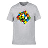 2020 New Men's High Quality Rubik's Cube T Shirt Casual t shirt Men 100% Cotton Short Sleeve O-Neck Plus Size Quality Tops Tees