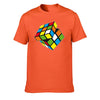 2020 New Men's High Quality Rubik's Cube T Shirt Casual t shirt Men 100% Cotton Short Sleeve O-Neck Plus Size Quality Tops Tees