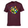 2020 New Men's High Quality Rubik's Cube T Shirt Casual t shirt Men 100% Cotton Short Sleeve O-Neck Plus Size Quality Tops Tees